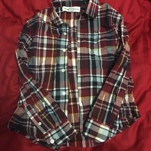 Kids Red Plaid Shirt